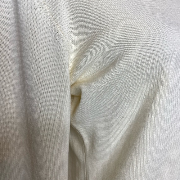 Opening Ceremony Cream Sweater with Faux Fur Cuffs Open Back Detail Cotton S/M - Picture 3 of 11